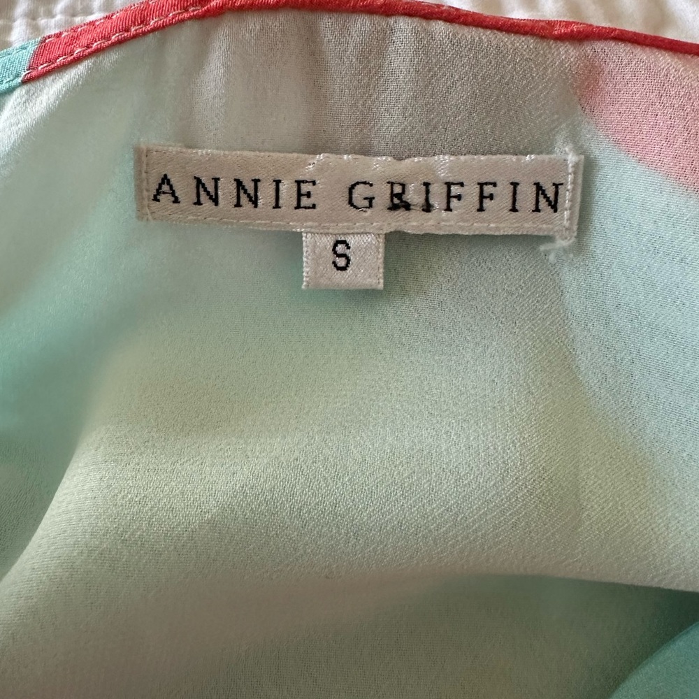 Annie Griffin 100% Silk Floral Halter Top Resort Coastal Vacation Chic S ❤️ - Picture 6 of 7